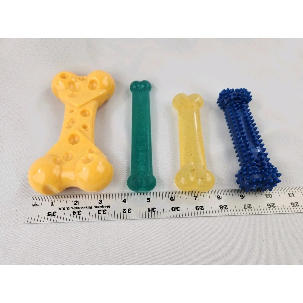 Lot Of Nylabones XL Dura Chew Power Cheese Bone Dog Toys Flexi Chewer Big Large